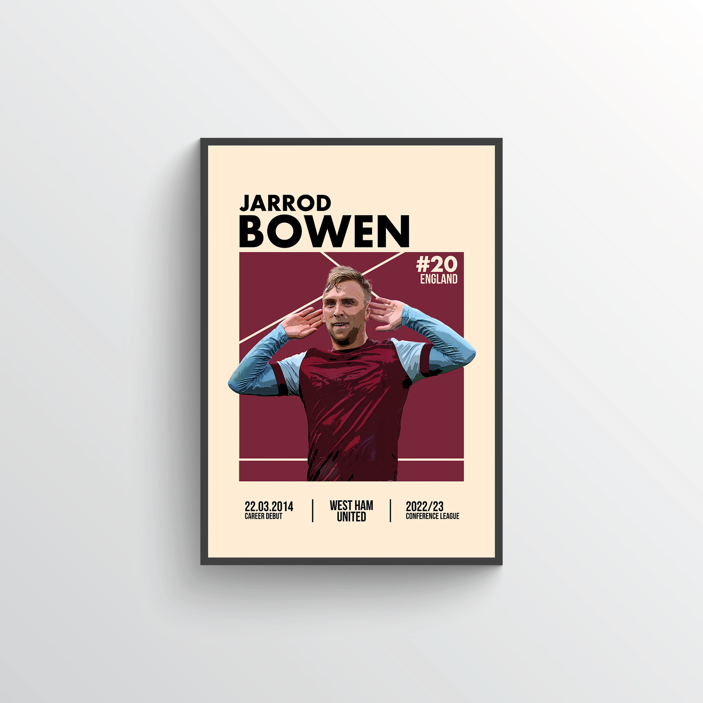 Premier League Icon Poster - Jarrod Bowen