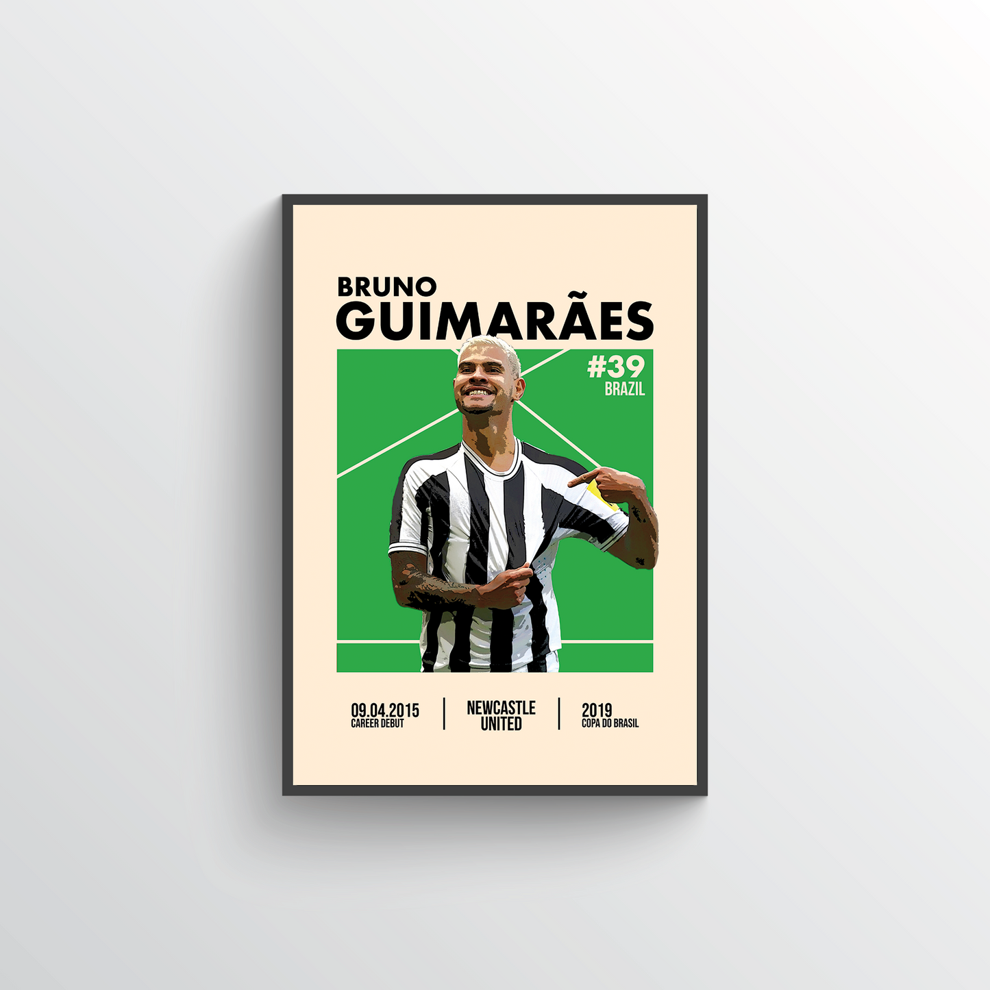 Premier League Icon Poster - Bruno Guimarães