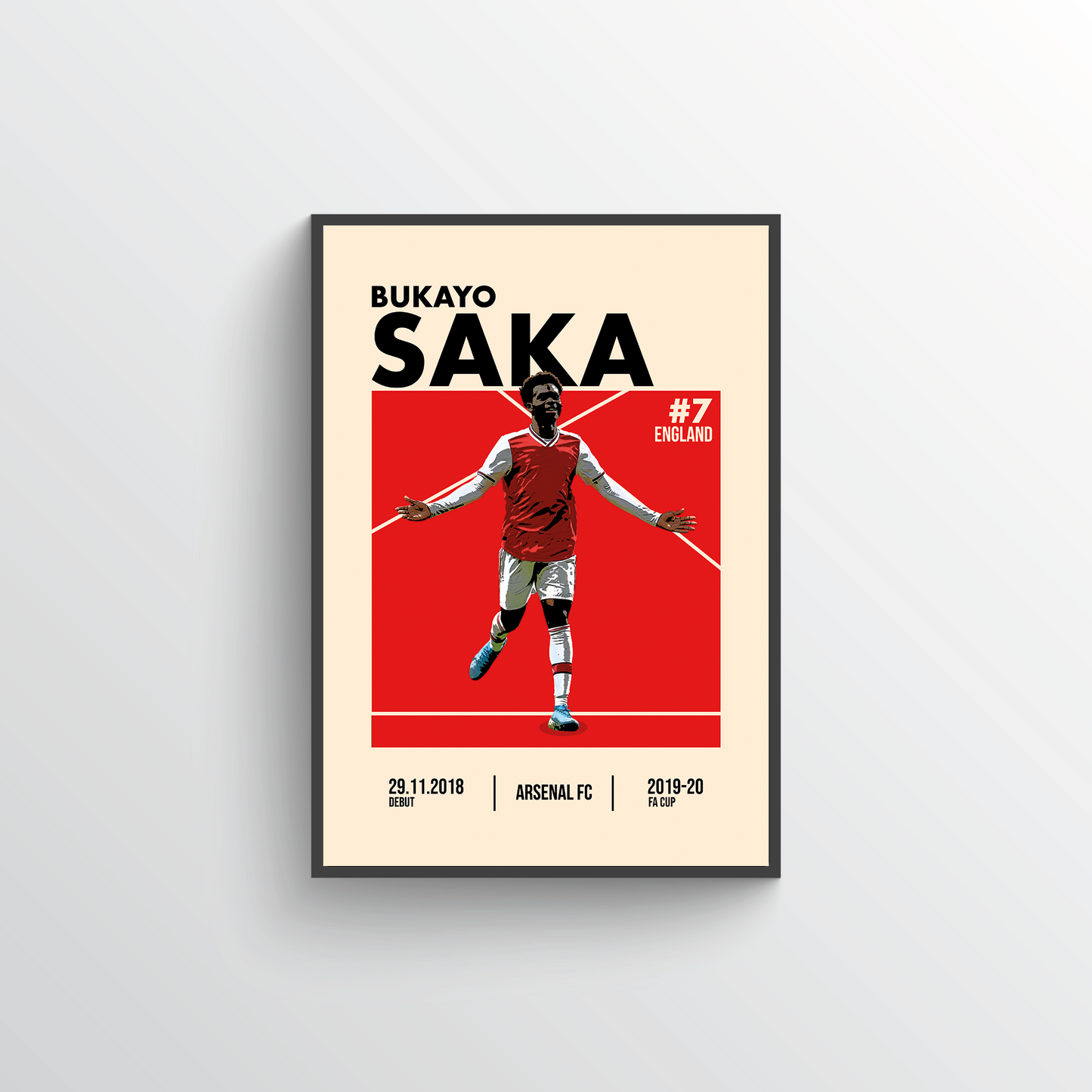 Premier League Icon Poster - Bukayo Saka