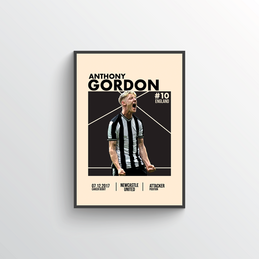 Premier League Icon Poster - Anthony Gordon