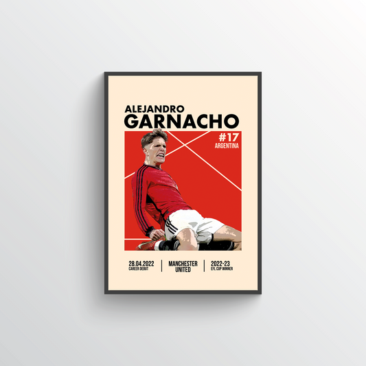 Premier League Icon Poster - Alejandro Garnacho