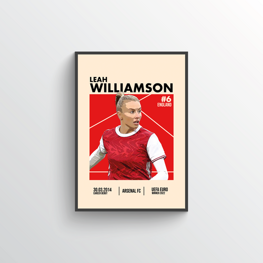 Female Football Icon Poster - Leah Williamson