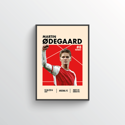 Premier League Icon Poster - Martin Ødegaard