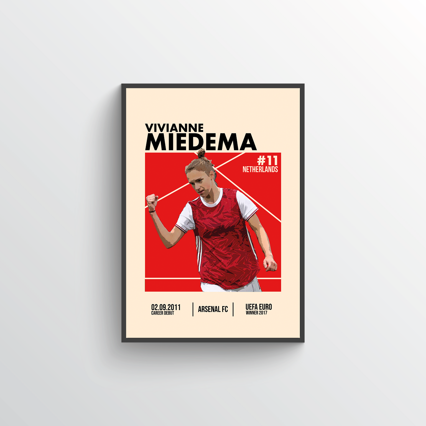 Female Football Icon Poster - Vivianne Miedema