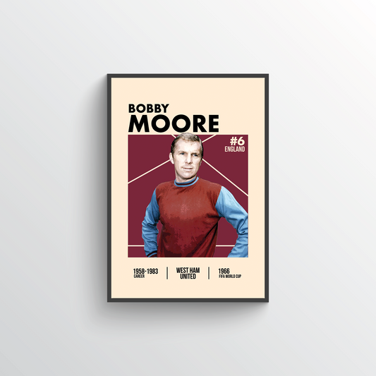 Iconic Player Poster - Bobby Moore