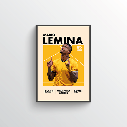 Premier League Icon Poster - Mario Lemina