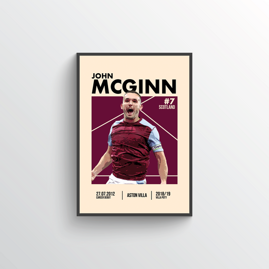 Premier League Icon Poster - John McGinn