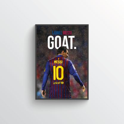 Lionel Messi GOAT Poster