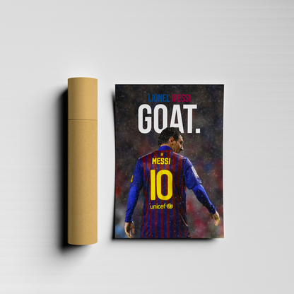 Lionel Messi GOAT Poster