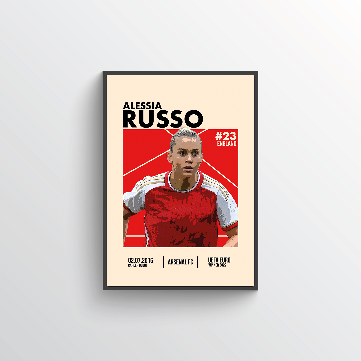 Female Football Icon Poster - Alessia Russo