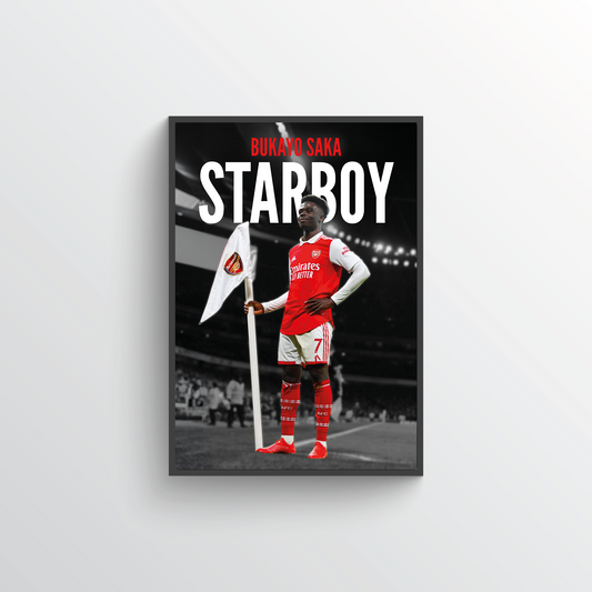 Bukayo Saka Starboy Poster