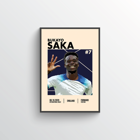 Euro 2024 Player Poster - Bukayo Saka