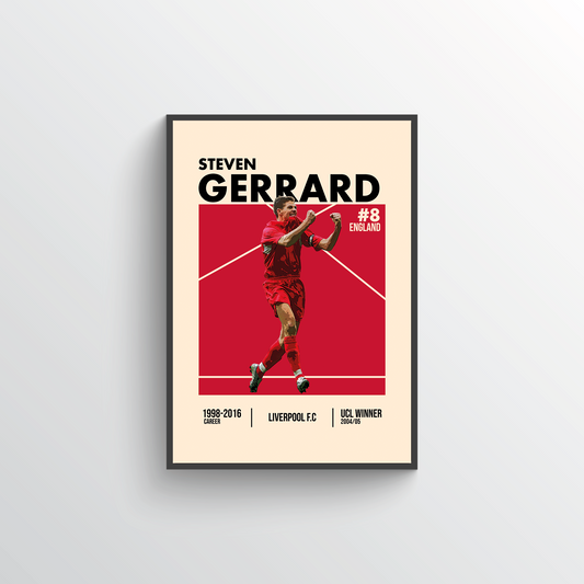 Iconic Player Poster - Steven Gerrard