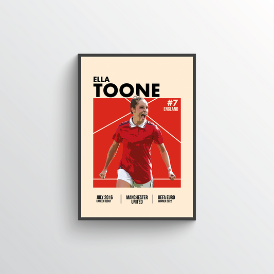 Female Football Icon Poster - Ella Toone