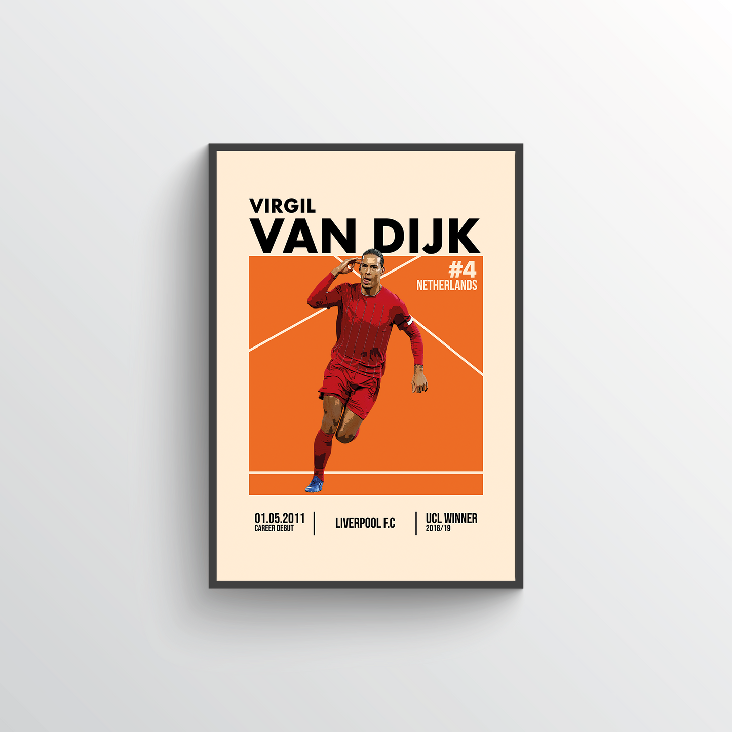 Premier League Icon Poster - Virgil van Dijk