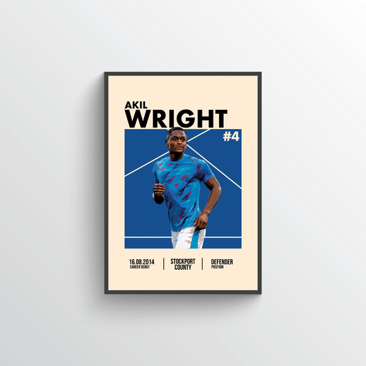 League Two Player Poster - Akil Wright