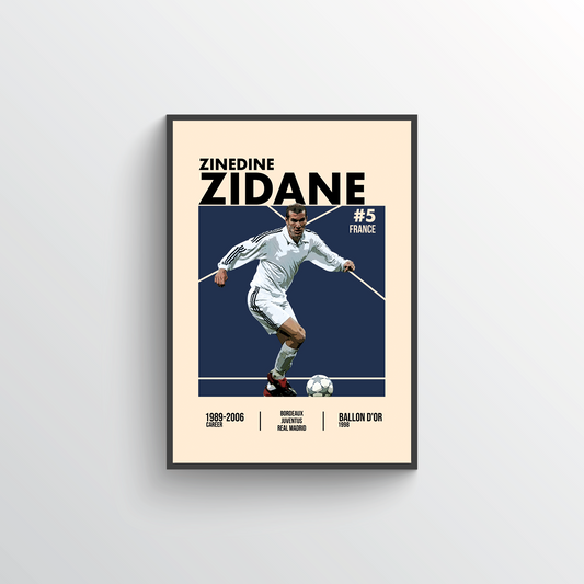 Iconic Player Poster - Zinedine Zidane