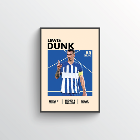 Premier League Icon Poster - Lewis Dunk