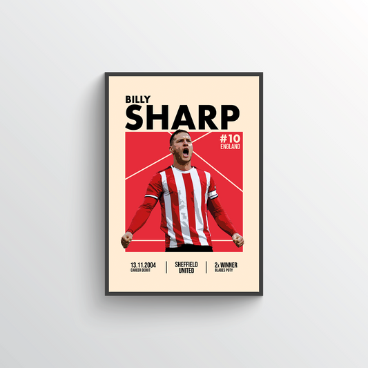 Premier League Icon Poster - Billy Sharp